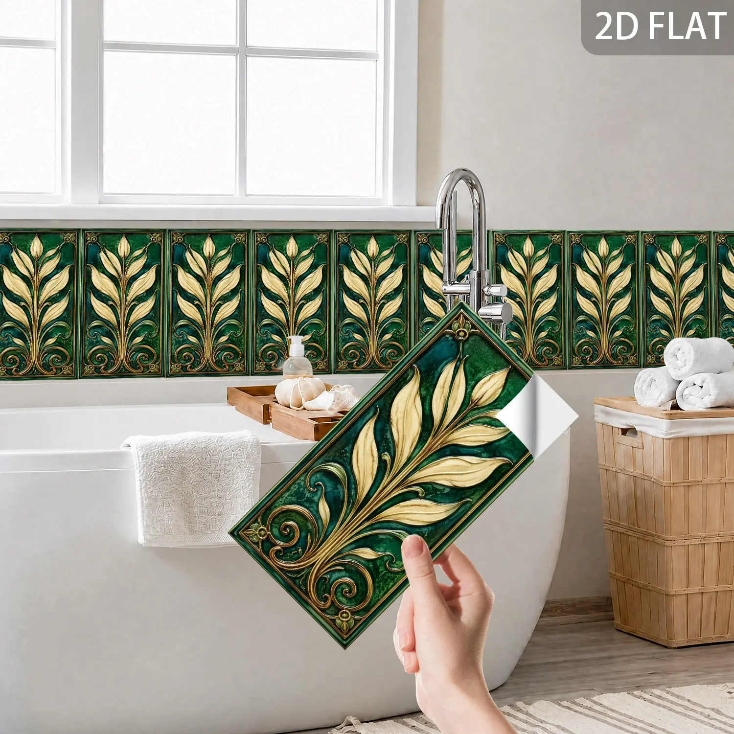 16/32/48pcs Self Adhesive Baseboard Wall Sticker, Easy Installation, Glazed Design, Ideal for Home Decoration, Durable & Reusable