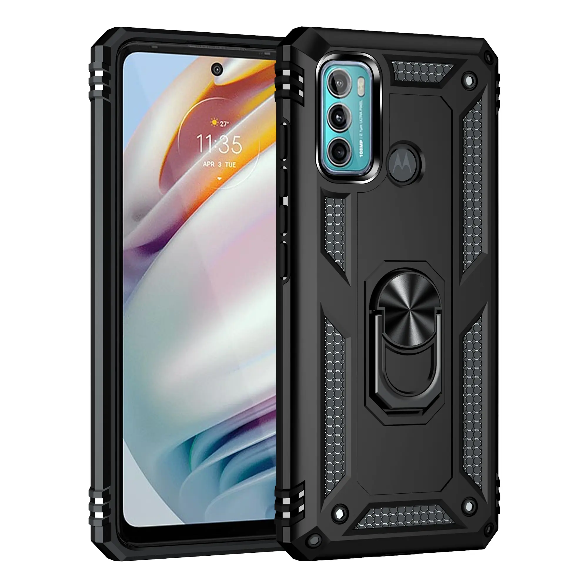 Case for Motorola Moto G60/G40 Fusion/G60S, Anti-Drop Magnetic Stand, Rotatable Shockproof Dual-Layer, Precise Cutouts, Dirt-Resistant for Motorola Moto G60/G40 Fusion/G60S Case