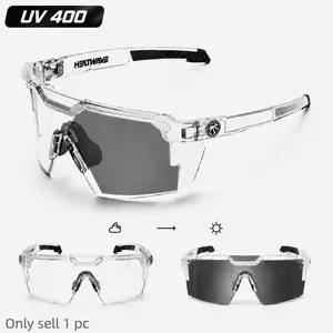 Photochromic Sports Glasses - Lightweight UV400 Cycling Sunglasses with Anti-Slip Nose Pads, Outdoor Protective Eyewear for Running, Hiking, Fishing & Riding