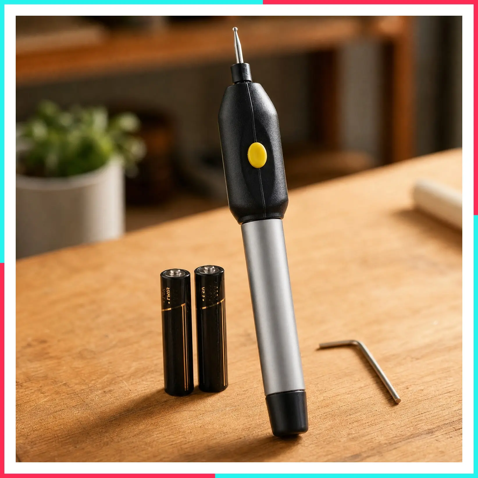 Cordless Engraving Pen with Diamond Tip - Etching Tool for Metal, Toys, Sporting Goods & Glass Gifts