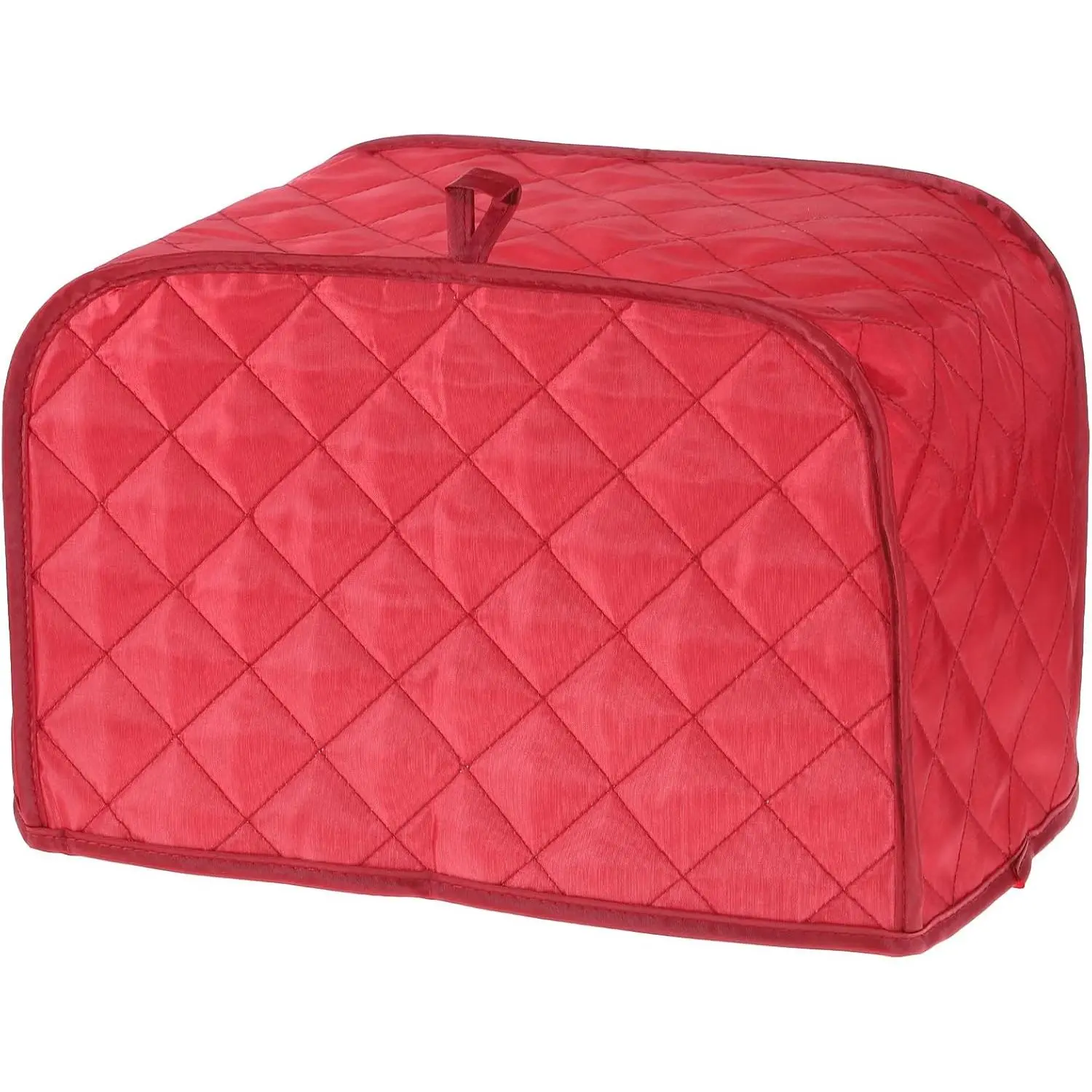 Toaster Cover 2 Slice, Universal Size Toasters Dusts Covers, Cotton and Linen Quilted Toaster Covers Toasters Dust Cover for Small Kitchen Appliances (Red)