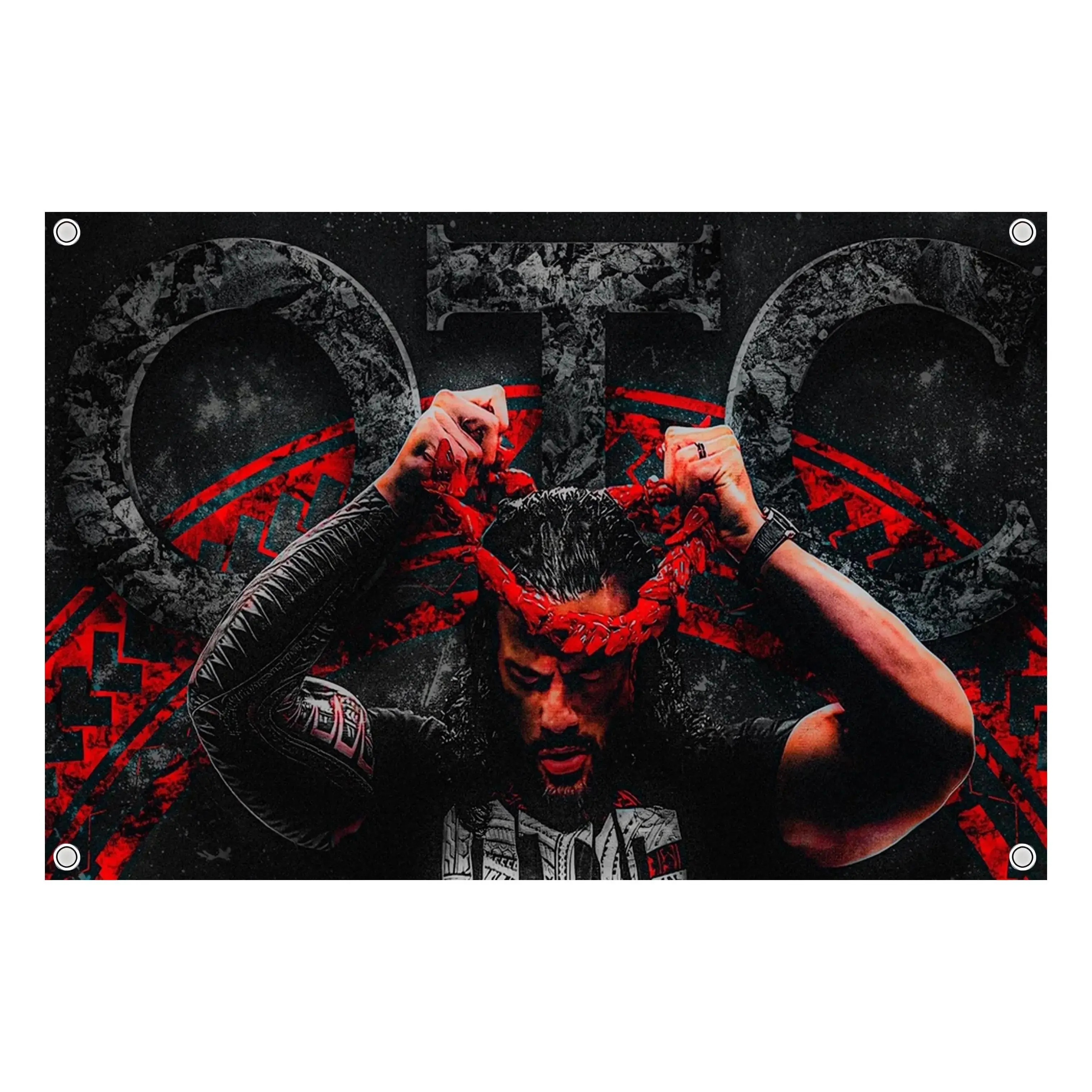 WWE Roman Reigns Tribal Chief OTC tapestry - WWE Superstar Wrestling Home Decor WWE Wrestling Wall  Banner, Vintage Wrestler Gift for Men & Women  for Bedroom Octagon Gym Decor Gift