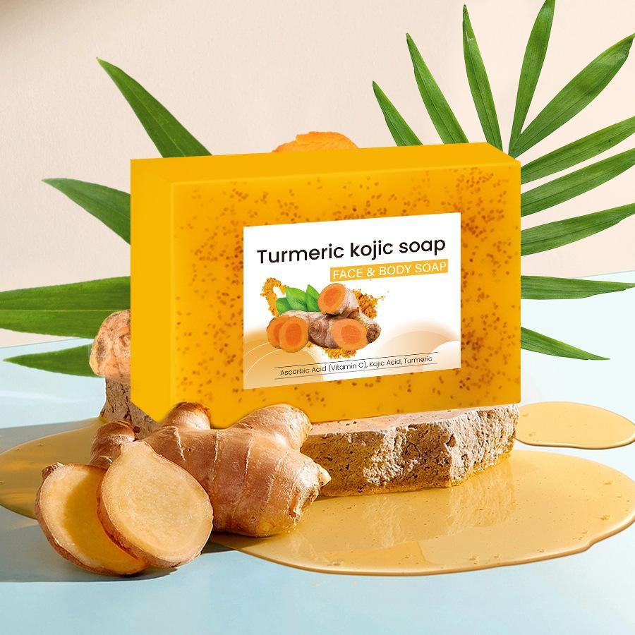 Turmeric Soap Bar, 3 Counts Deep Cleansing Skin Soap, Moisturizing Soap for All Skin Types, Body Wash & Cleansers for Women & Men, Acne, Turmeric Cleansing Soaps #GLOBAL PICKS