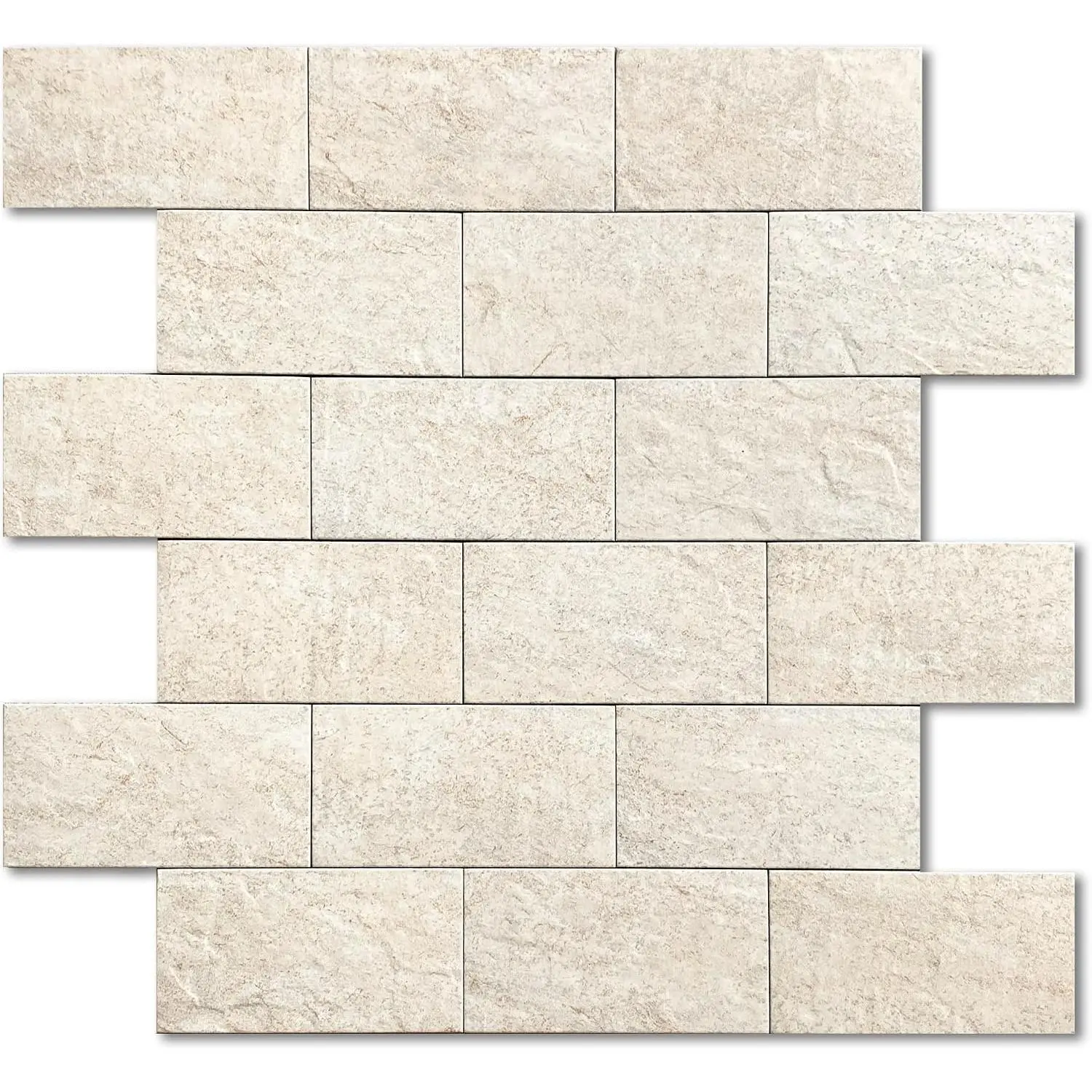 Subway Tile Peel and Stick Kitchen Backsplash Beige 5 count
