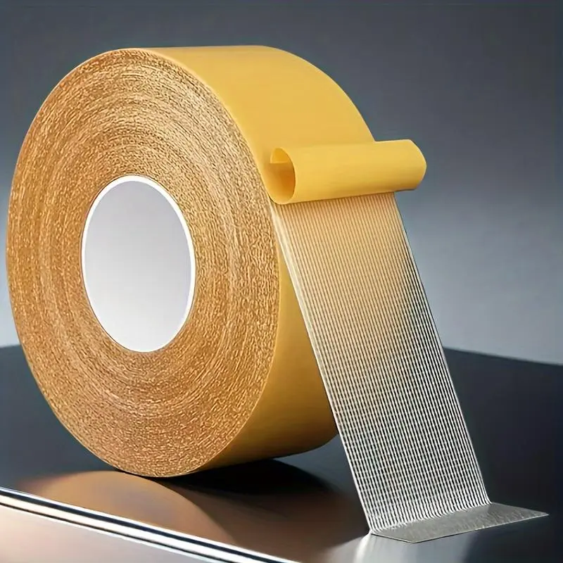 Super Double-Sided Tape, Waterproof Transparent Adhesive, Glass Fiber Mesh, Ideal for Walls, Glass, Fabric, Wood, Metal, Double Face Tape