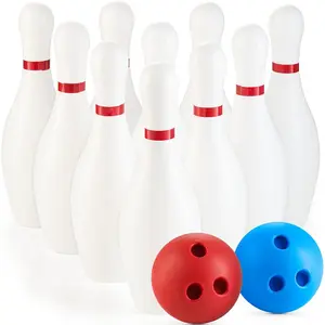 Kids Bowling Set - 10 White Plastic Pins & 2 Lightweight Bowling Balls - Family Fun Indoor & Outdoor Toddler Bowling Set Game for Boys & Girls, Educational & Active Play Toy, Birthday Gift Ages 3+fidget toys