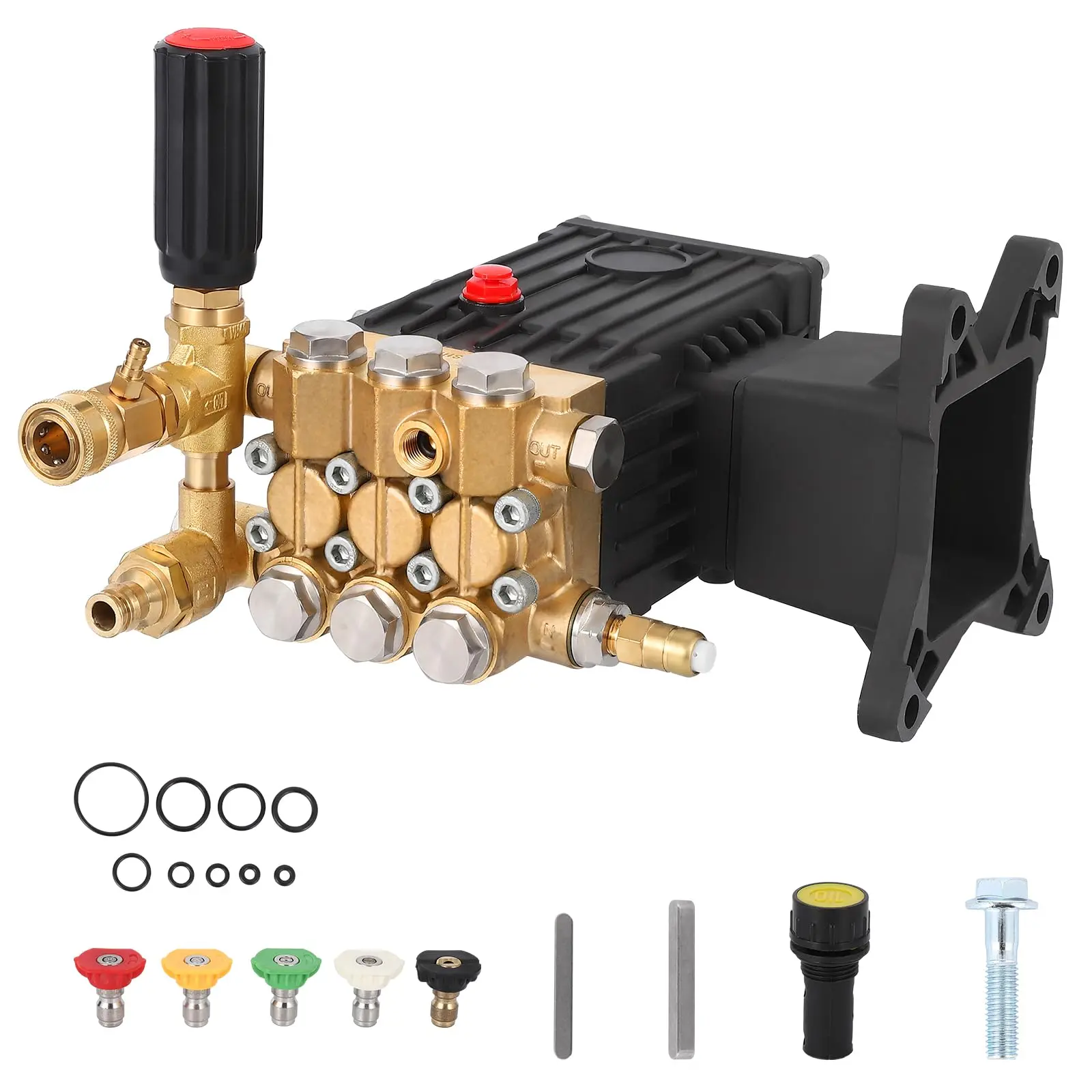 GARVEE High Pressure Cleaning Water Pump - 4400 PSI, 4.2 GPM, 1-in Horizontal Shaft