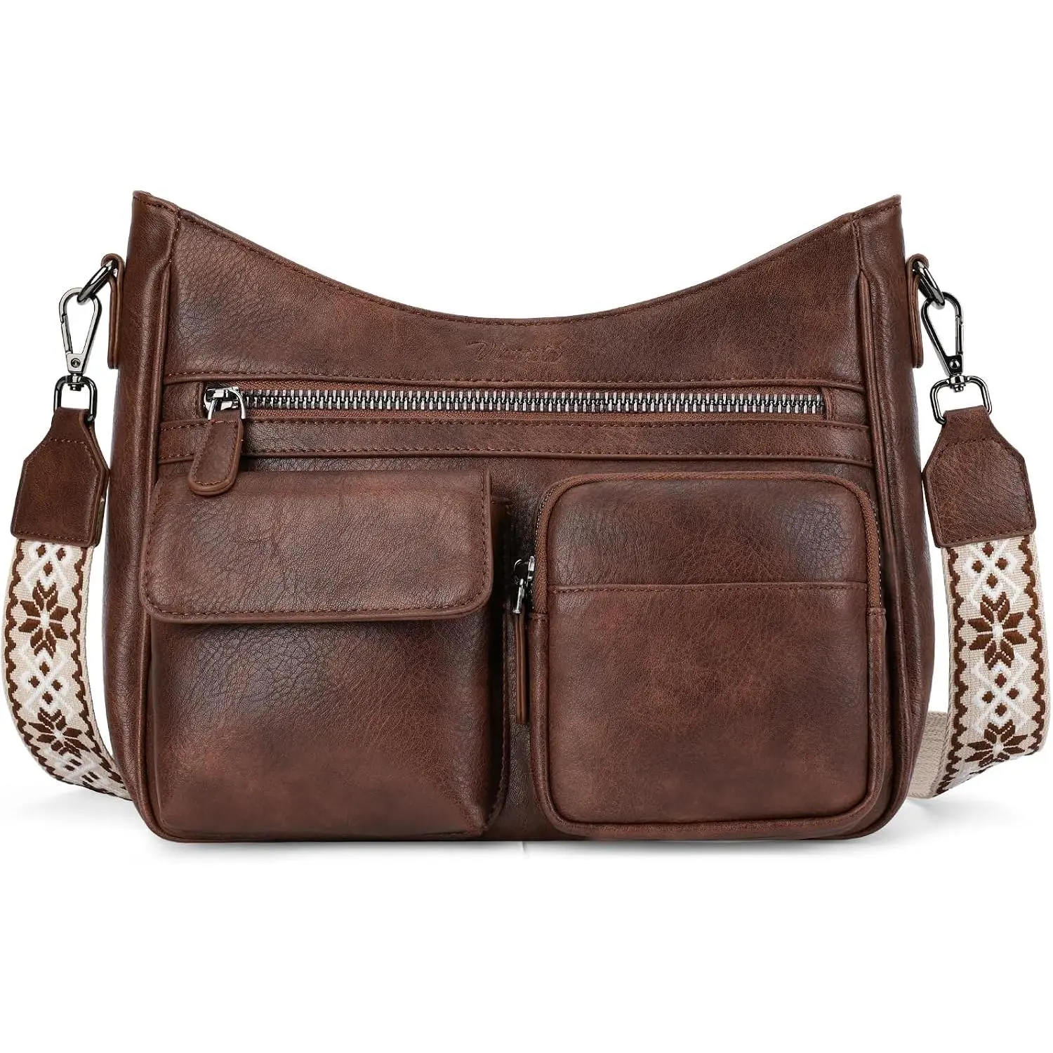 Crossbody Bags for Women Trendy Vegan Leather Crossbody Purse  Handbags Multiple Pockets Hobo Bag Ladies