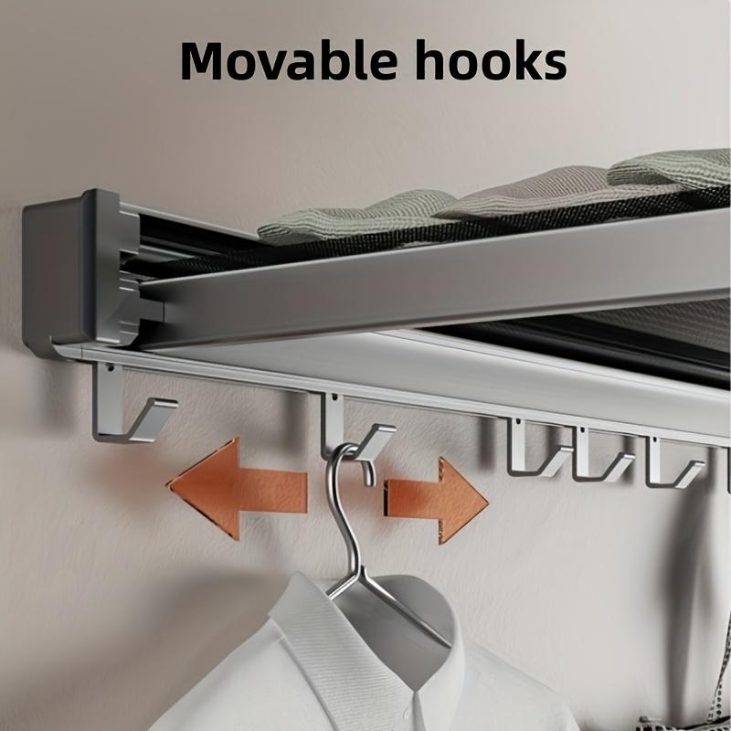 Compact Design Space-Saving Invisible Folding Balcony Net Cloth Drying Rack Accessories Laundry
