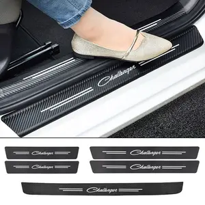 Car Sill Protector Decoration Sticker, Welcome Pedal Protection Strip, for Dodge Challenger 2008-2020, Easy Install, Durable Design