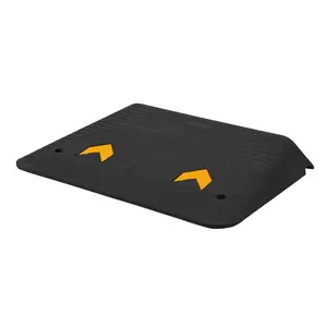 Heavy Duty Rubber Curb Ramps for Vehicles - 4" Rise, Non-Slip Surface, 33,000 lbs Capacity, Portable Threshold Ramp for Driveway, Garage, Loading Dock, Wheelchair Access