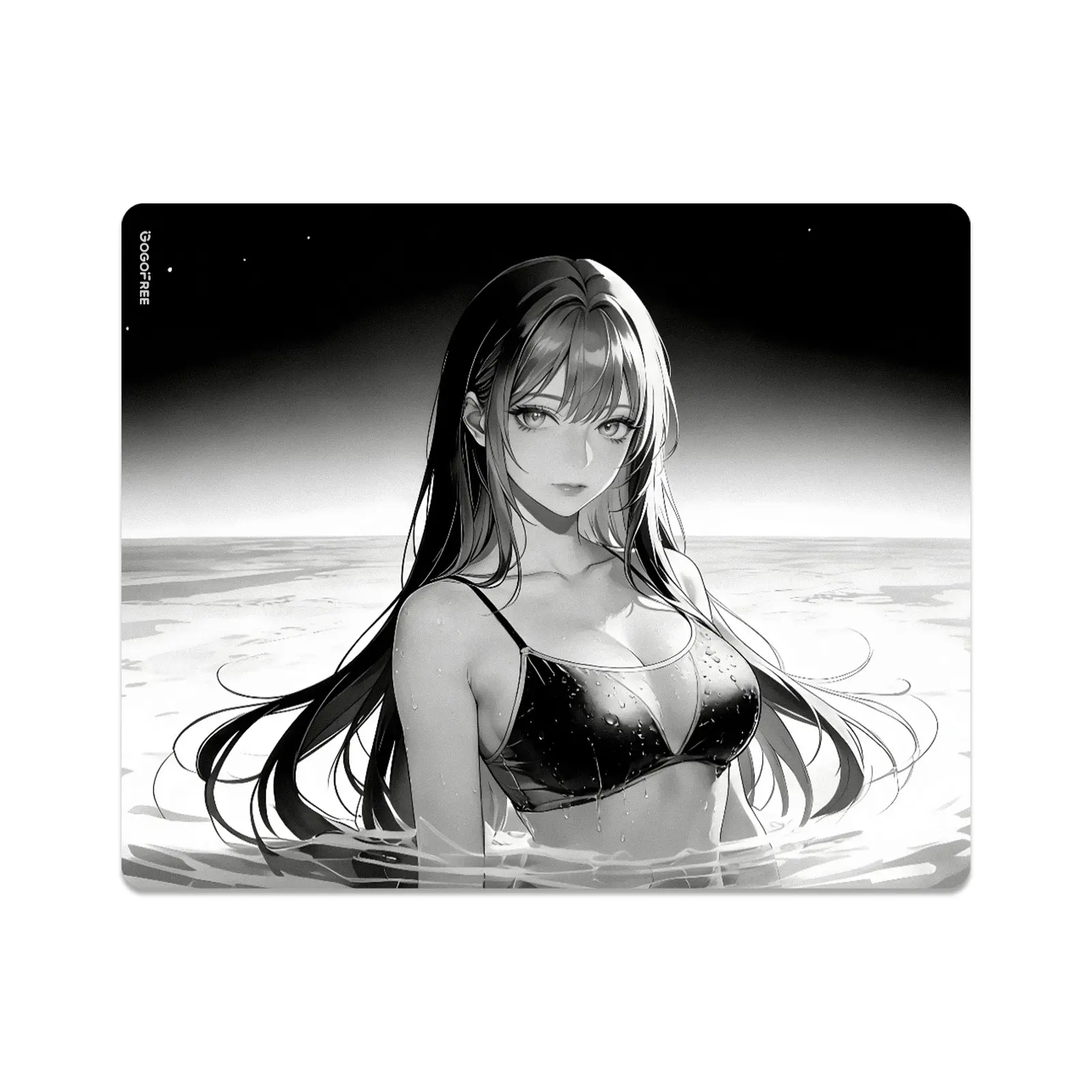 GOGOFREE Premium Tempered Glass Mousepad - Built to Last, Micro-Etch Ultra-Smooth Waterproof Extra Large (15.8"x19.7") Custom Graphic Gamer Stuff, Precise Speed Control, Cool Comfort, for Computer Gamers, Office Use