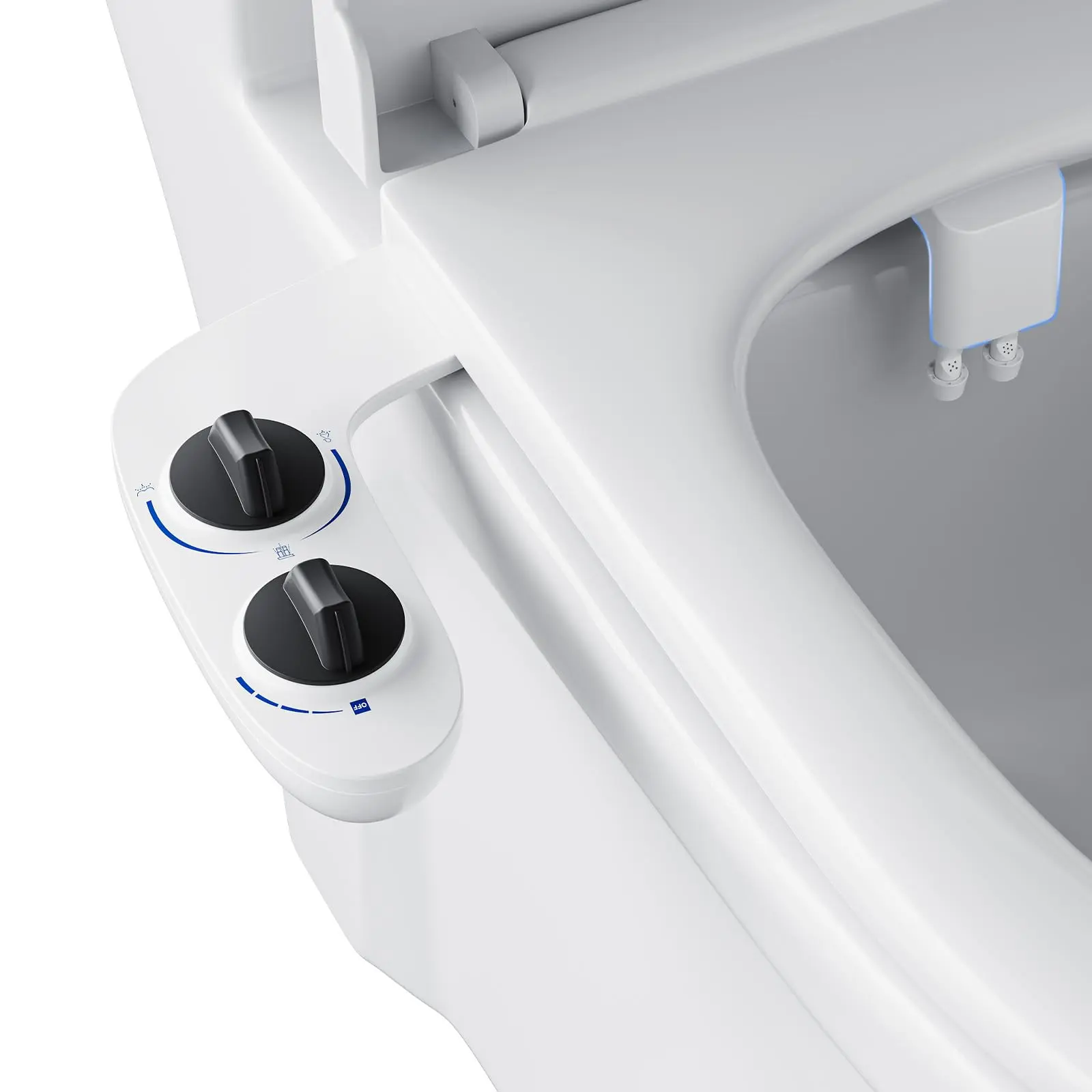 【Garvee】Non-Electric Dual Nozzle Bidet Accessory for Toilets – Self-Cleaning Function, Cold Water Spray, and Pressure Control – for Feminine Wash and Existing Toilet Installations