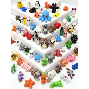 60Pcs Random 3D Printed Animals,Mystery Pack Articulated Figurines Fidget Toy,Gifts for Kids Graduation Rewards,Easter Egg Stuffers,Christmas Birthday Giftsfidget toys