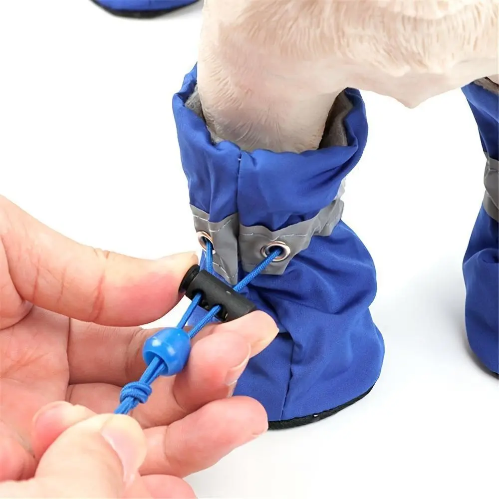 4Pcs Water-Resistant Dog Shoes for Small Dogs, Comfortable Paw Protectors for Outdoor & Daily Wear