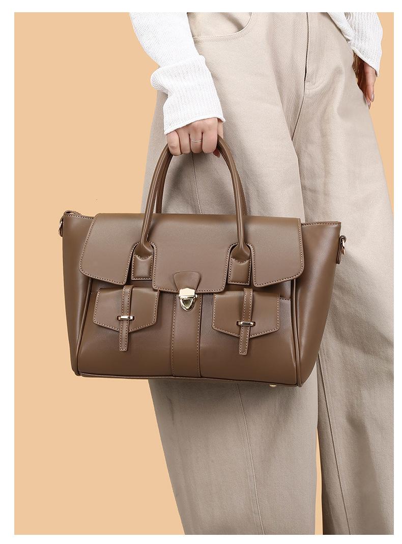 Vintage Handheld Tote Bag, New Large-Capacity Briefcase for Women, Suitable for Business Trips and Commuting