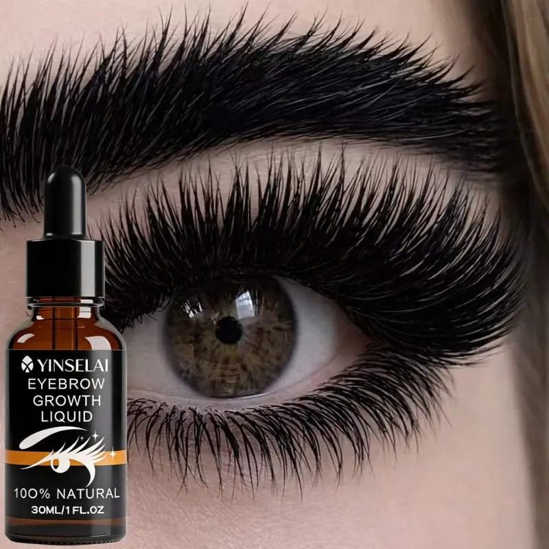 Brow Lash Essence 30ML, Natural Ingredients, Dropper Design, Rich in Castor Oil, Ginseng Extract, Nourishes Eyelashes and Brows, Hair Growth, Lash Growth Enhancer, Lash Enhancing Serum, Castor Oil Eyelash Serum
