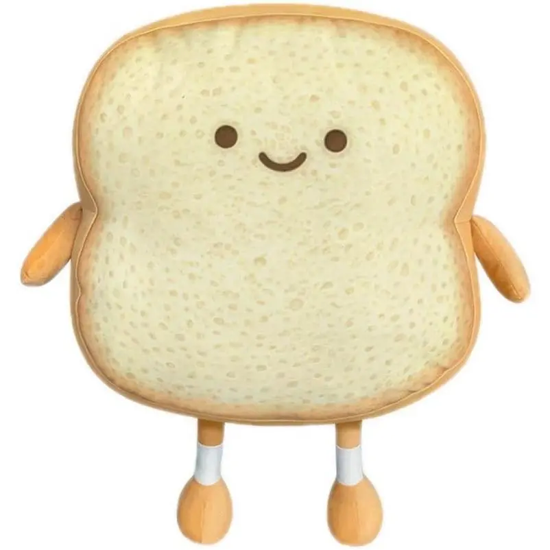 Toast Bread Pillow Funny Food Plush Toy Pillows Small Cute Stuffed Plush Sofa Pillow (Toast Bread,Golden)