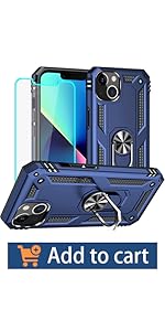 for iPhone 13 Case, Case iPhone 13 with HD Screen Protector, Military Grade Protective Cases with Ring for iPhone 13 (Red) for iPhone 13 Case, Case iPhone 13 with HD Screen Protector, Military Grade Protective Cases with Ring for iPhone 13 (Red)