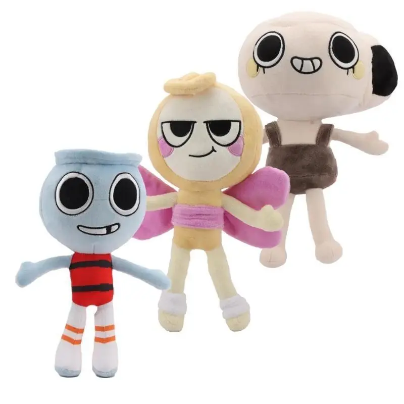 Exquisite Dandy's World Plush Toys Finn Glisten Shelly Cartoon Anime Stuffed Pillow Kids Gift Bedroom Sofa Decor