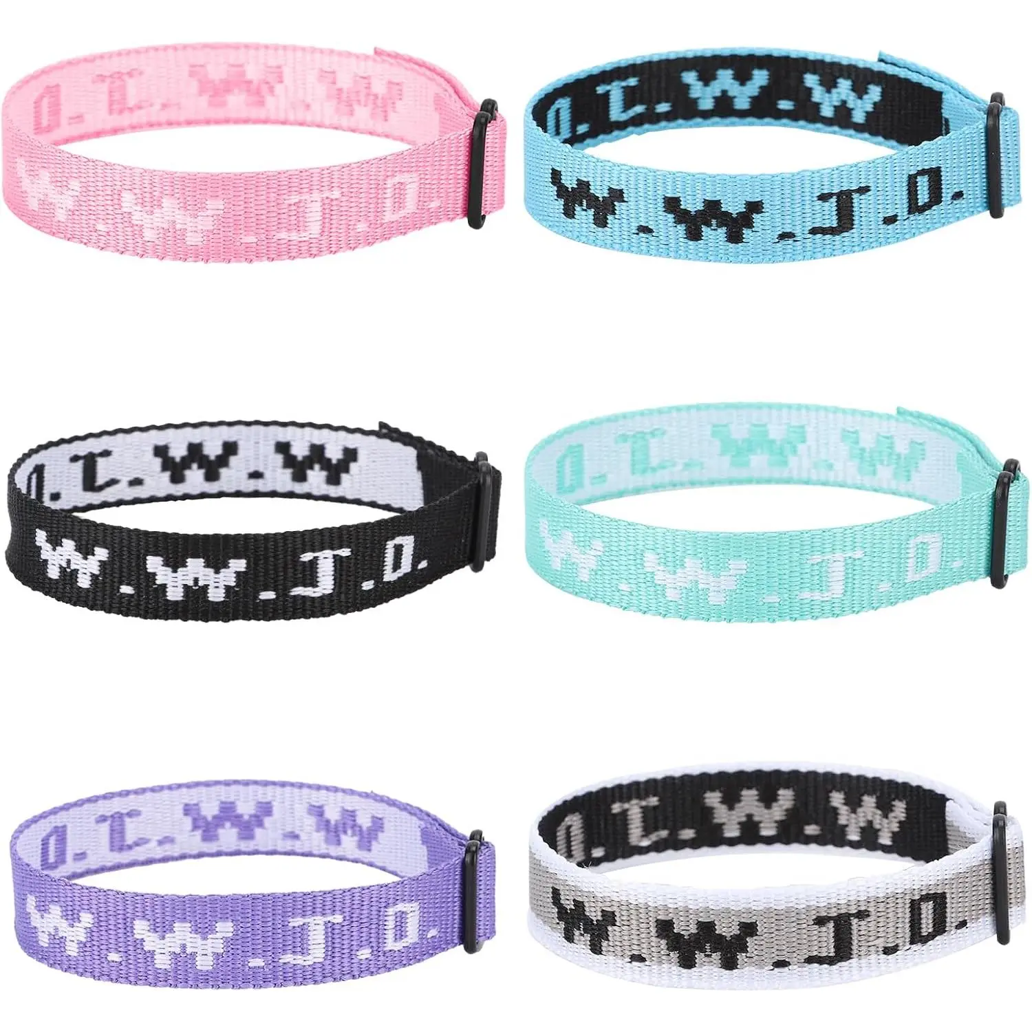 6 count WWJD Bracelets for Men and Women – What Would  Do Bracelets