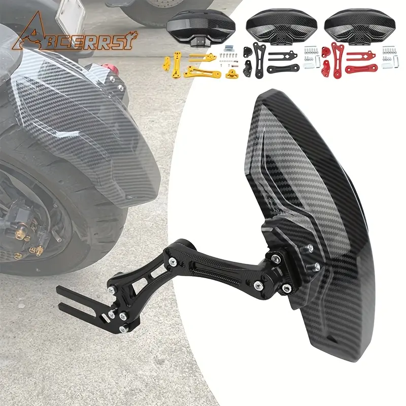 Motorcycle Universal Adjustable Aluminum Rear Wheel Fender Motorbike Rear Fender Mudguard for Cafe Racer E-bike Scooter Moped ADV Accessories