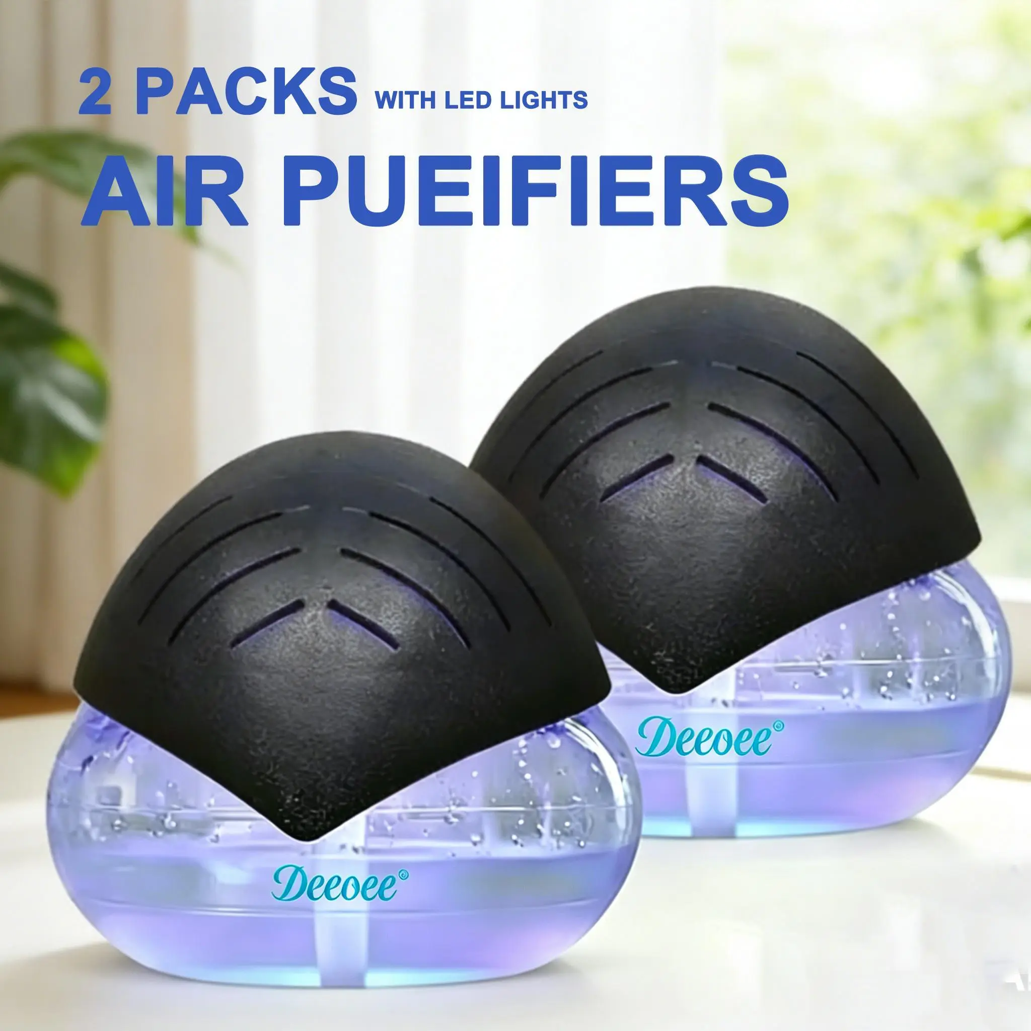 4-in-1 Water Filter Air Purifier - Humidifier, Aroma Diffuser, LED Light Household Appliance for Bedroom Home with Odor Removal, Compact
