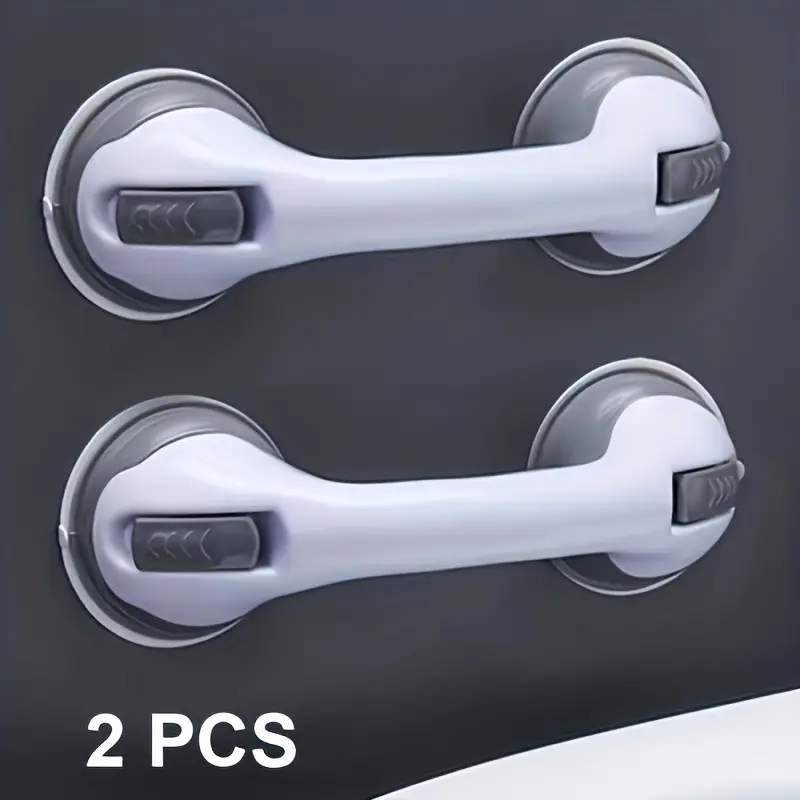 2-piece bathroom handrail without drilling - Strong suction cup anti-slip handrail - Elderly toilet safety handle - Shower anti-fall handrail rod - Adjustable height universal type (vacuum suction / no installation) - Home Interior