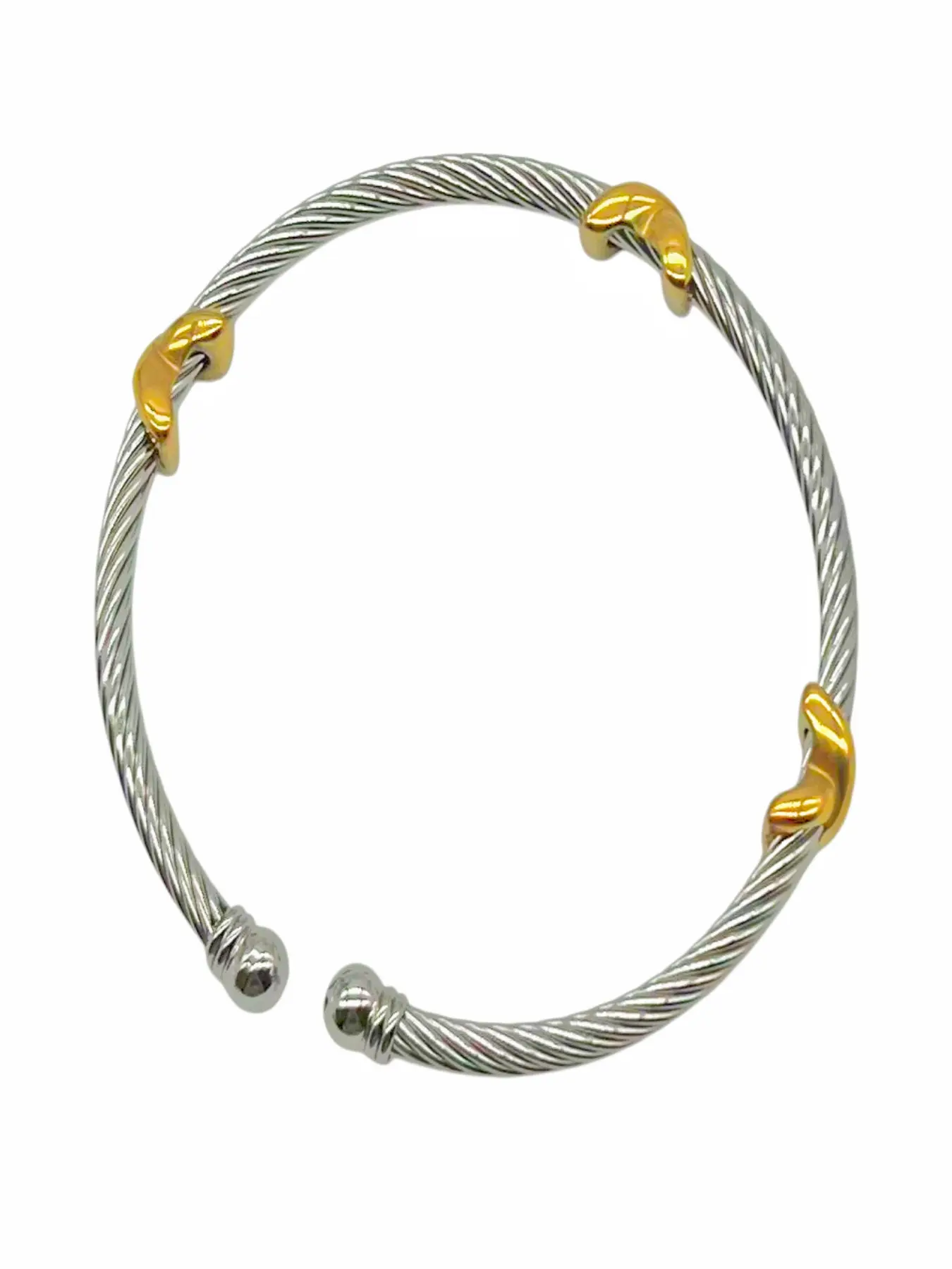 Unisex Twist Rope Open Bracelet, Adjustable Metal Band, Minimalist Layering Jewelry, Fashionable Accessory for Parties, Gift for Her Him