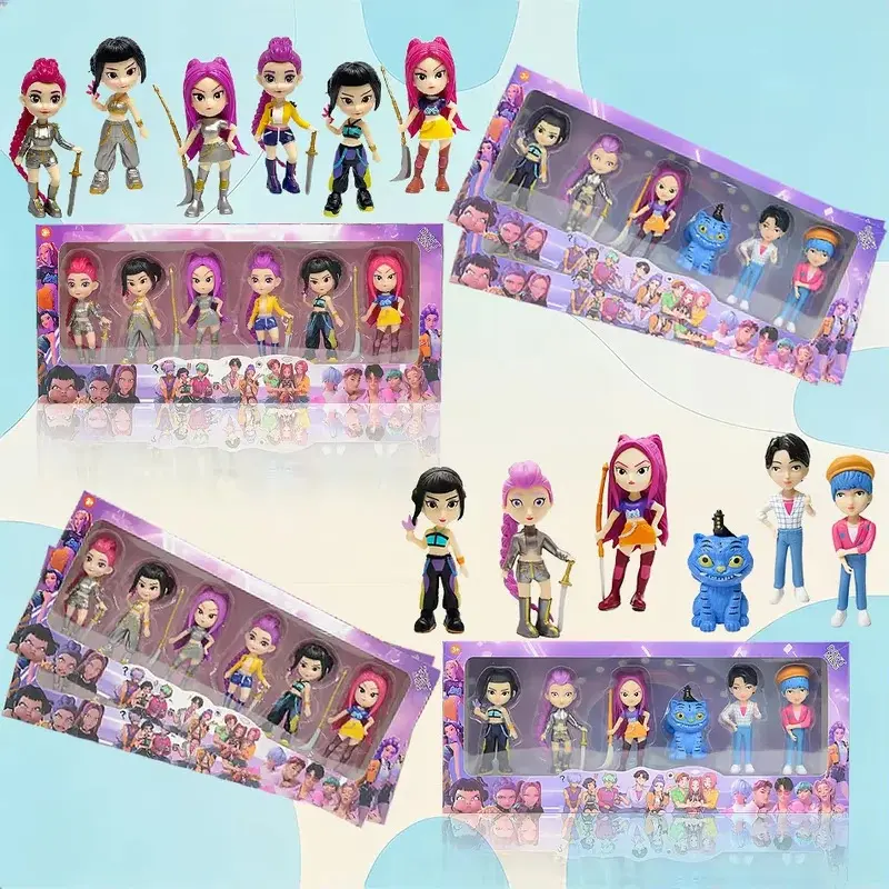 2026Anime Kpops Demon Hunters Figure Rumi Zoe Mira anime polyvinyl chloride character collection desktop trinkets Childrens gift