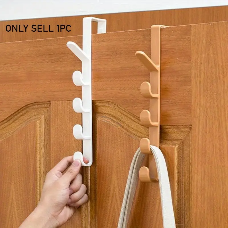 Door Back Hanging Hook, Plastic Hooks, Plastic Door Back Hanging Rack, Home Storage Organizer, Bag Purse Hanger, Home Organizer for Bedroom Door, Bathroom Door, Holder, Over Door Organizer, Back of Door Hooks