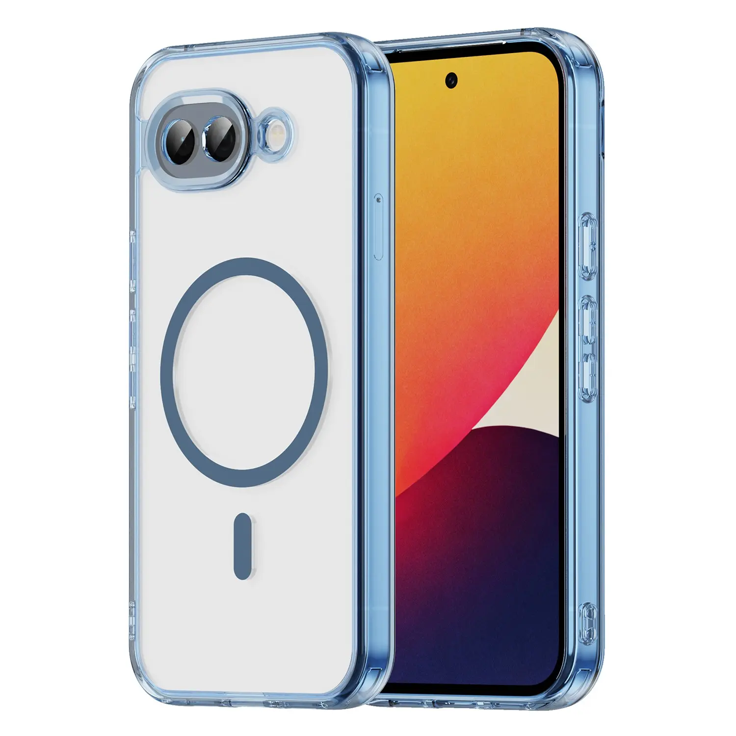 1pcs， New minimalist transparent phone case suitable for google pixel 10A protective case with Wireless magnetic charging function for both men and women