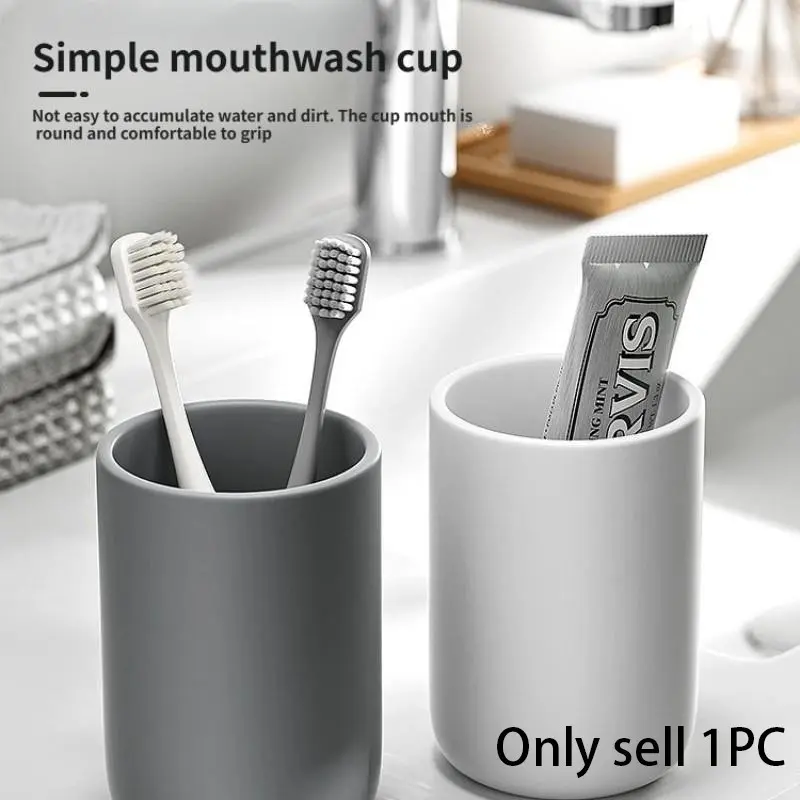 Simple Color Couple Toothbrush Cup, Japanese Style Luxury Plastic Wash Basin Cup, Wholesale Bathroom Mouthwash Cup, Unique Design