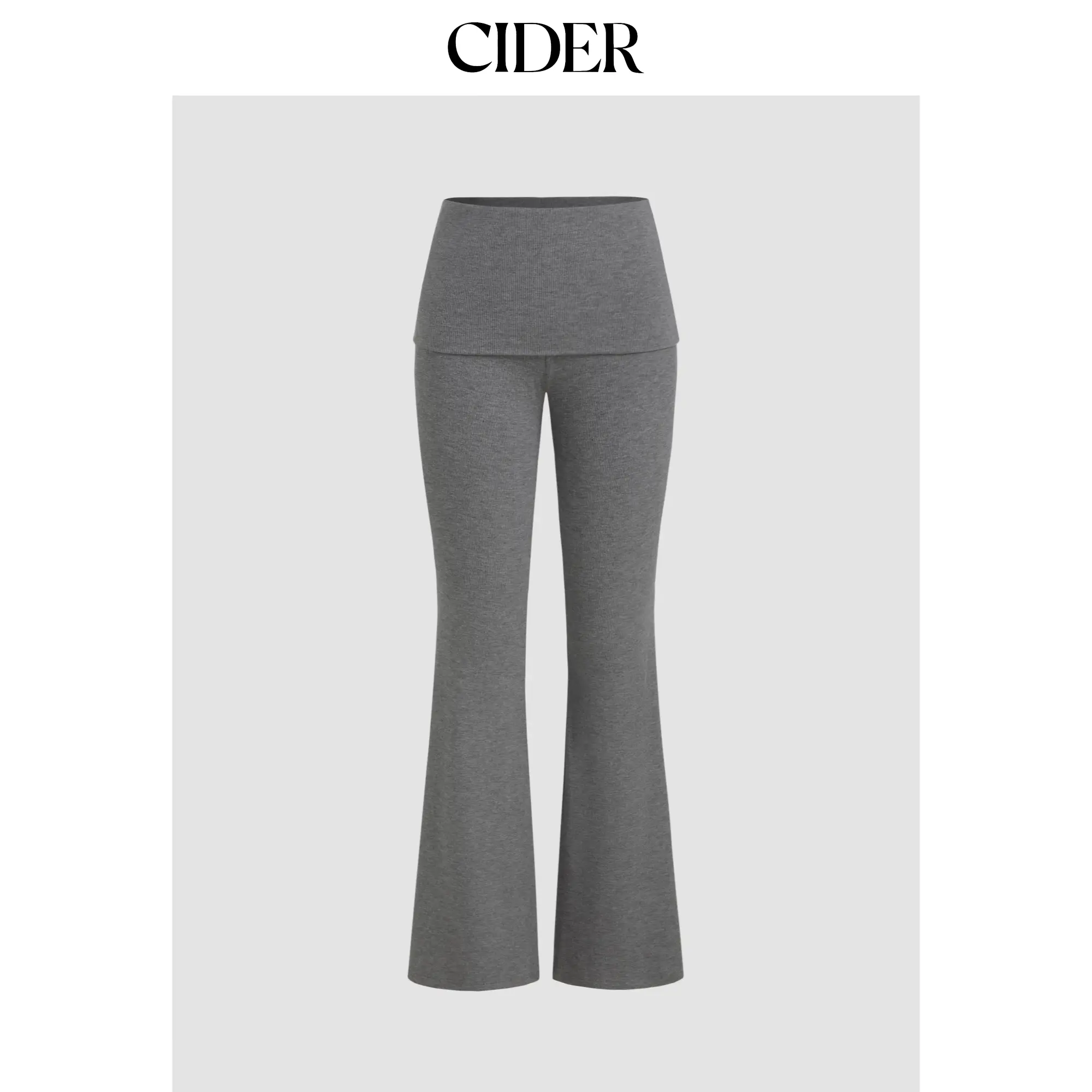 Cider [4 colors, size 0-10] Jersey Low Rise Solid Flared Trousers
