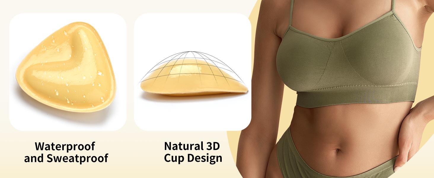 Double Sided Sticky Bra Inserts, Self Adhesive Reusable Sticky Push Up Bra Pads Inserts for Breast Lift