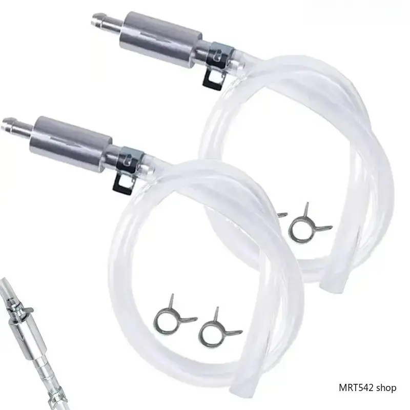 4/2-PCS Soft Brake Bleeder Hose Kit – One Way Check Valve Tube with Metal Clips, Universal Brake Fluid Bleeder Tool for Car & Motorcycle Hydraulic Brake & Clutch Maintenance,summerwins