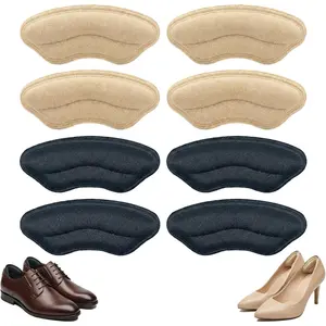 Heel Pads for Shoes Too Big (4-Pairs), Women Men Anti-Slip Heel Grips & Cushions, Adhesive Heel Inserts & Protectors for Boots Loafers Sneakers Flats| Fix Loose Shoes & Prevent Blisters