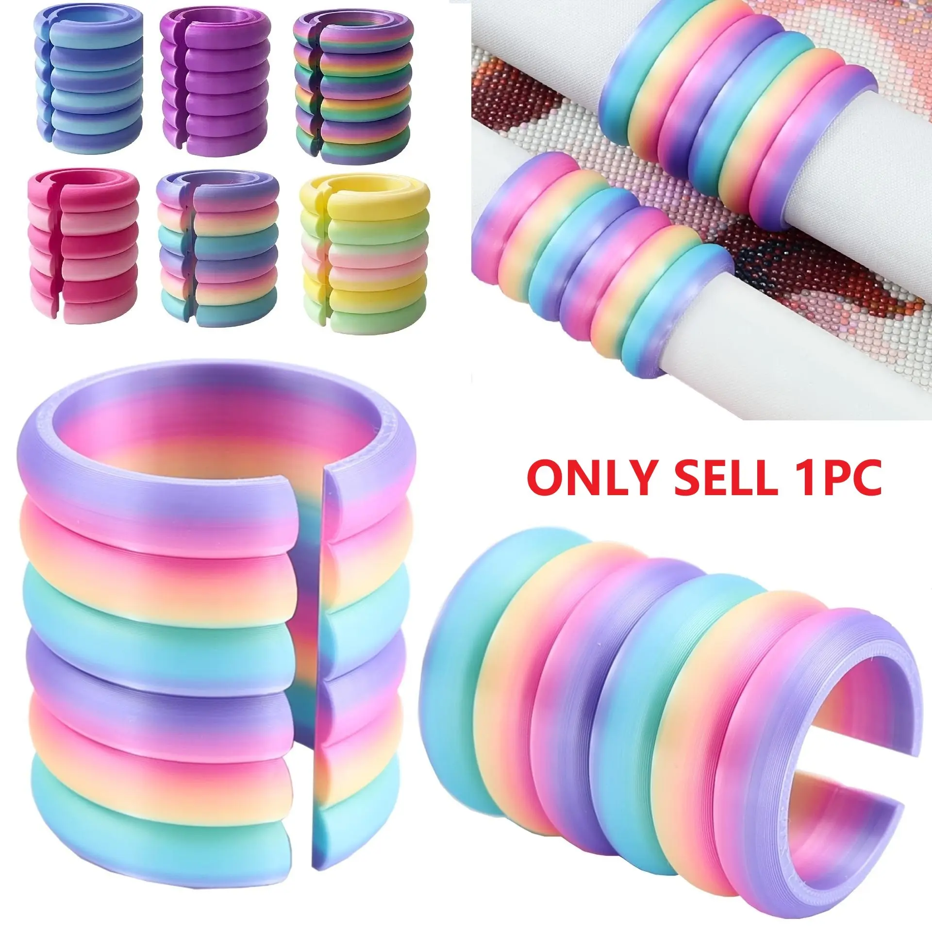 DIY Diamond Painting Roller Storage Set, Rainbow Color Large & Small Size Kit, Spiral Canvas Roll Tools Accessories, Diamond Painting Kits, Craft Art, Diy Craft Supplies