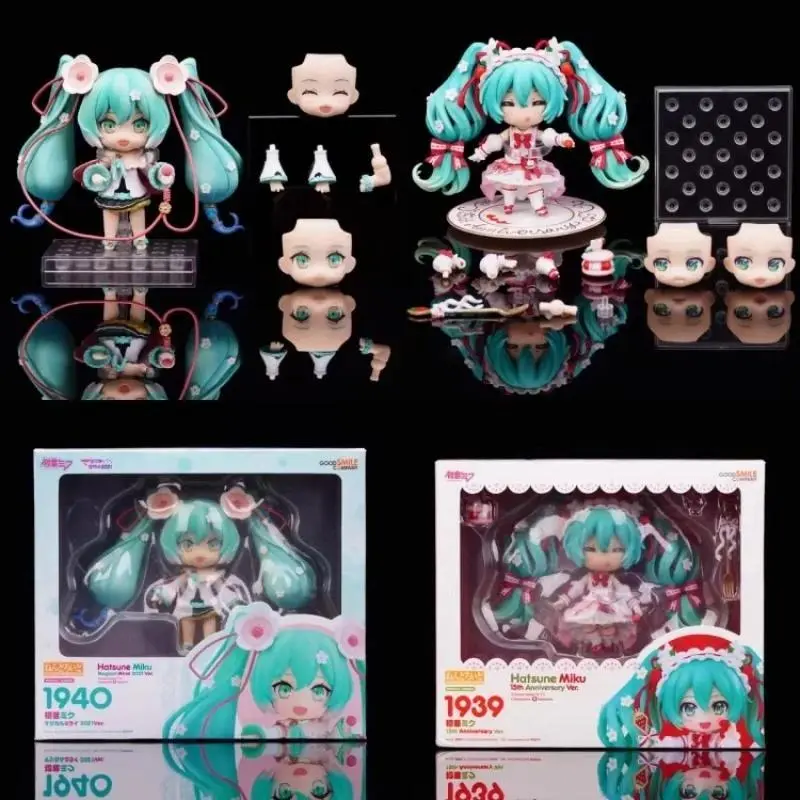 10cm Nendoroid Hatsune 1939 Strawberry Cake 1940 Magical Hatsune Q Version Action Figure Anime Model Toy Desktop Ornament Gift