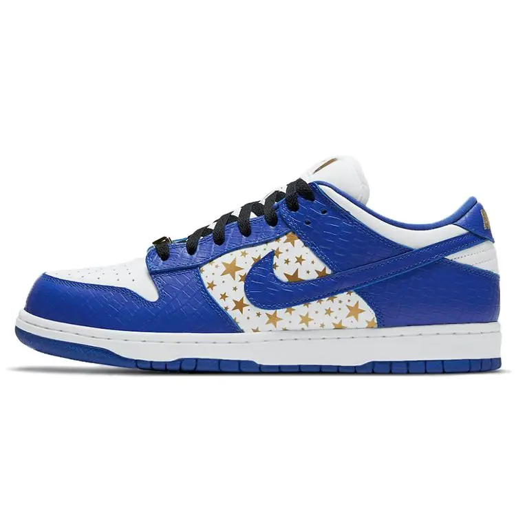 Nike x Supreme Dunk SB Hyper Royal Low-Top Skate Shoes for Men and Women – Lightweight, Non-Slip, Durable, Versatile Verifiable, with credentials and supporting global authentication