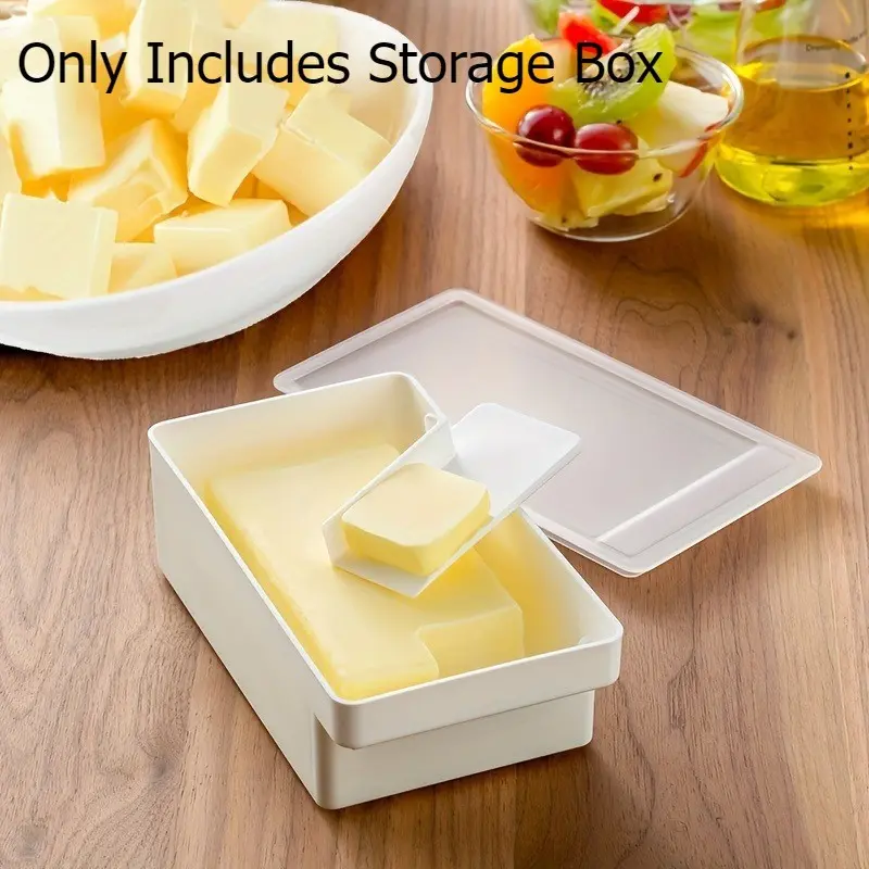 Multifunctional Butter Cheese Storage Box with Lid, Ideal for Kitchen Food Preservation, Slicing & Seasoner Organizer, 1 Piece