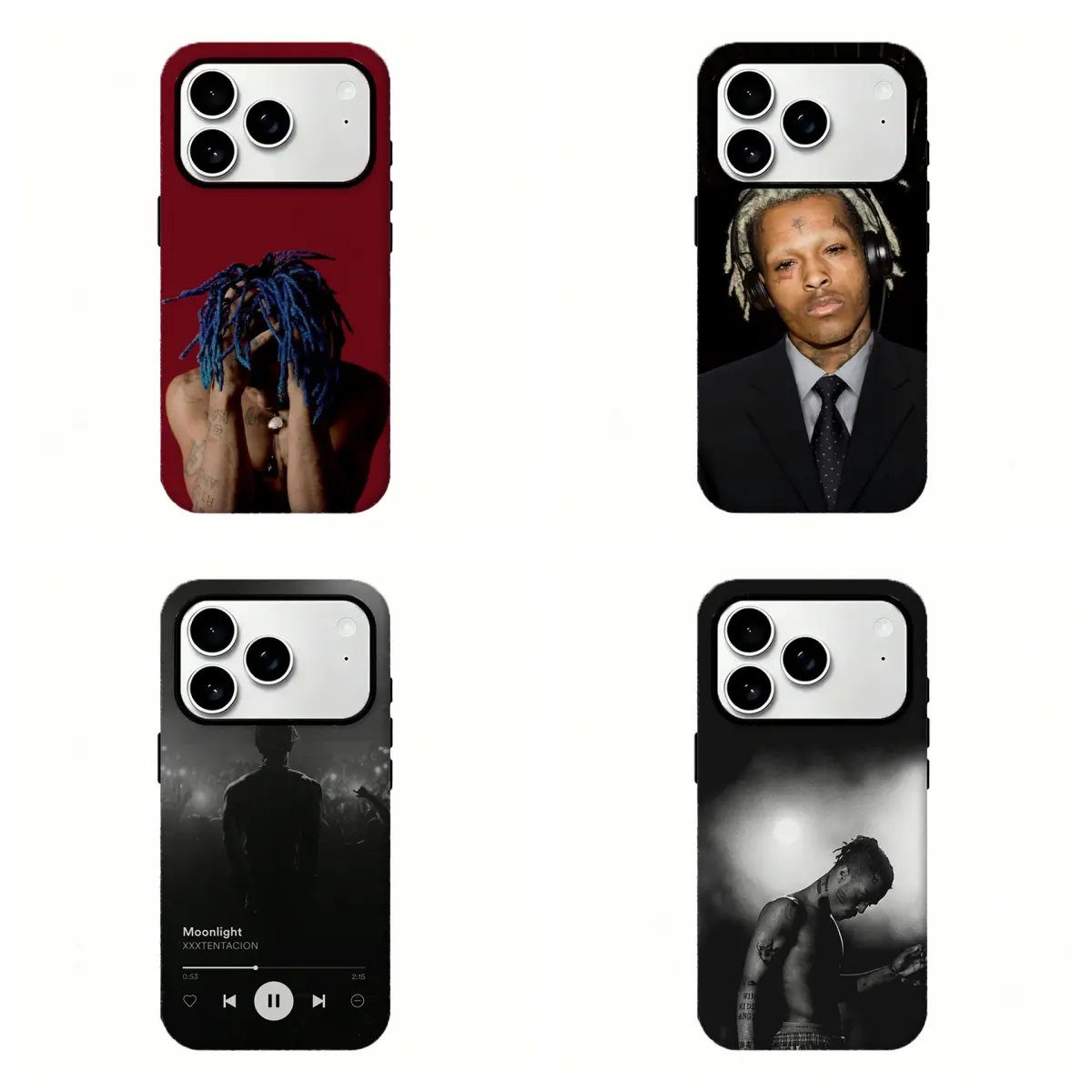 XXXtentacionRapper Portrait Phone Case,Cover For iPhone 17 Pro Max 16 15 14 13 12 11 for Samsung S21 S22 S23 S24 S25 Phone Case,Perfect Holiday Gift,Gift For Death Note Fans