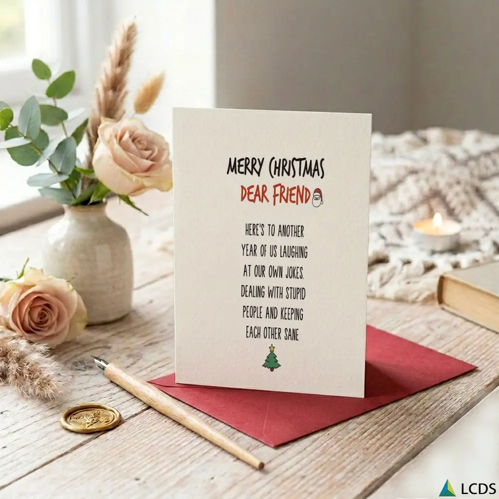 1pc Multi-functional Christmas Greeting Card and Gift Card for Friends Family and Colleagues Vintage Cartoon Print Red and Black Edition Suitable for Holiday Gifting Daily Use All Season Celebration