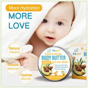 Pego Baby Moisturizing Cream with Shea Butter, Deeply Nourishes Sensitive Skin, Daily Use, 100g, Infant & Child Face & Body Care
