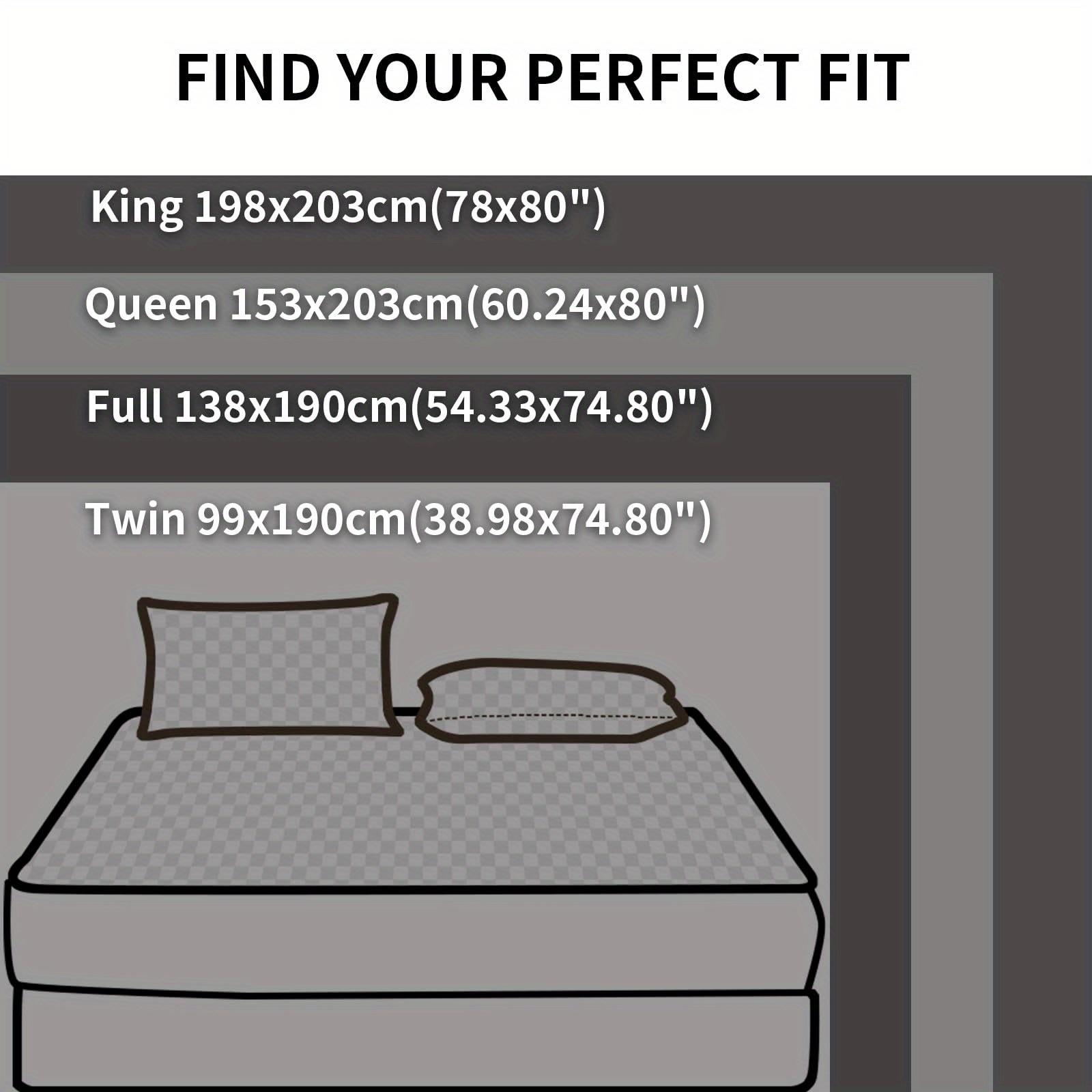 Premium Waterproof Mattress Protector Bed Pad - Fitted Sheet Style Deep Pocket - Anti-Stuffy Summer Cover - Machine Washable & Breathable  (excluding pillowcases)