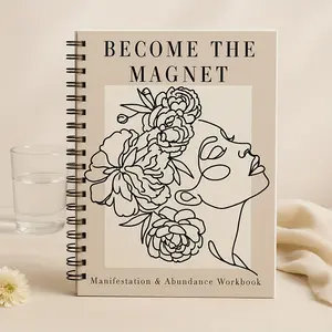 Become a Magnet - Manifestation and Abundance Workbook | Law of Attraction Journal (For Men and Women) | Daily Manifestation Plan for Positive Energy, Gratitude, and Self-Growth | 369 Ways Worksheets, Vision Boards, Affirmations, and Mindset Tracking