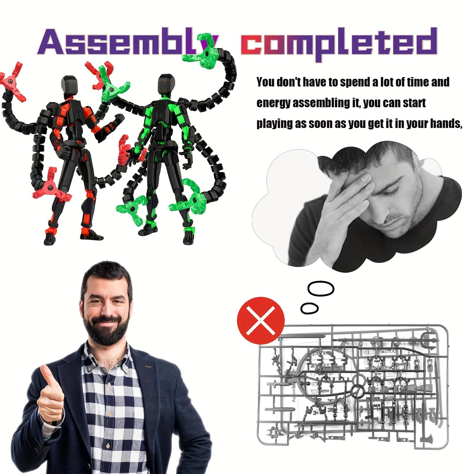 1Pcs Assembled T13 Nova Action Figure Set, 3D Printed Multi-Joint Posable Robot, Game Enthusiast Toy & Desktop Decor DIY Coloring Fleece Blanket with Markers Retractable Super Glitter Gel Pens Acrylic Brush magic kit Adjustable Magnetic Drawing Easel