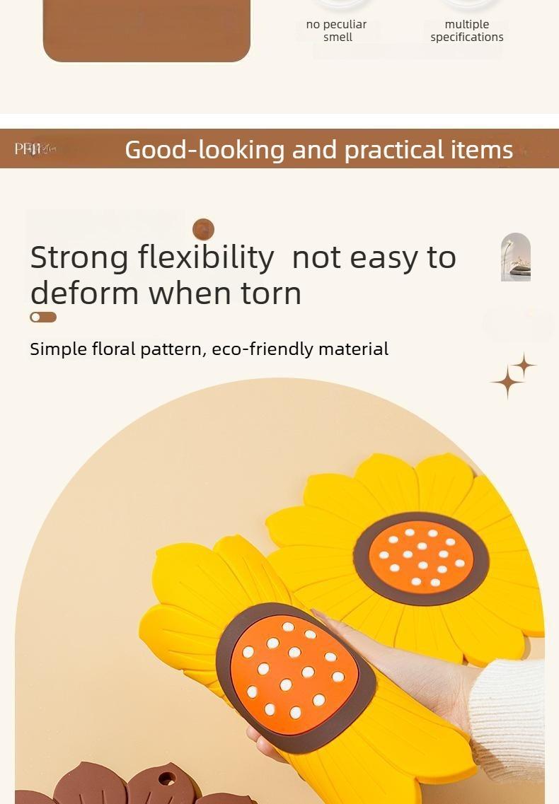 3PCS Anti-scalding, heat-insulating, easy-to-wash, non-slip, high-temperature resistant silicone table mat, pot and pan protector, kitchenware anti-scalding mat, stylish coaster