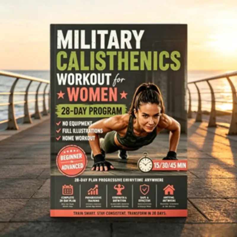 Women's Bodyweight Healthy Fitness Guide, 28-Day No Equipment Home Fat Burning Plan, Beginner to Advanced, Self-Training Handbook