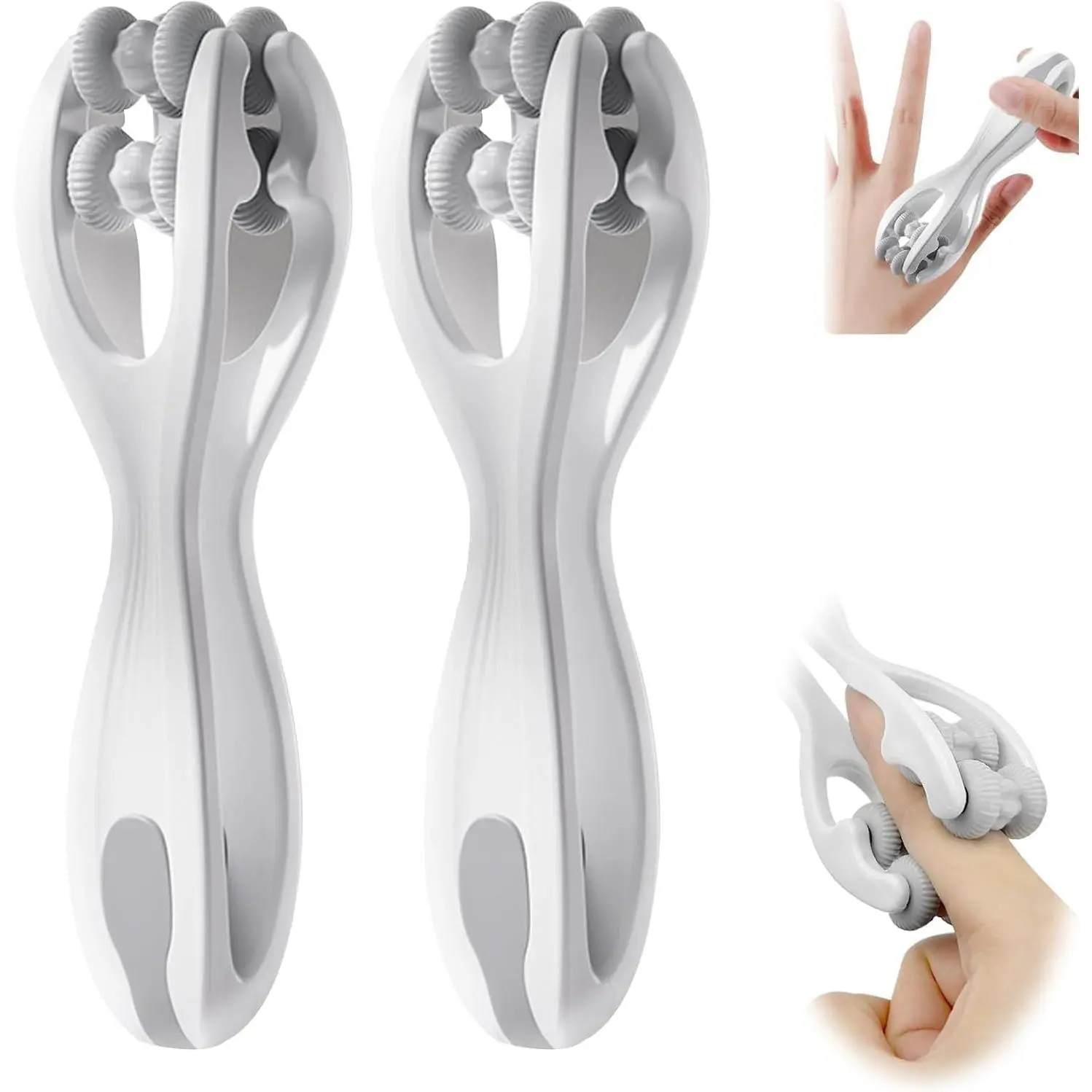 2pcs Silicone Manual Finger Massager - Arthritis Pain Relief Hand Roller, Thumb & Palm Acupressure Tool, Women's Mother's Day Gift (Beauty & Personal Care, Body Care Accessory, Manual Massage Tool), Gaming, Gymnastics, Silicone Therapy Tools